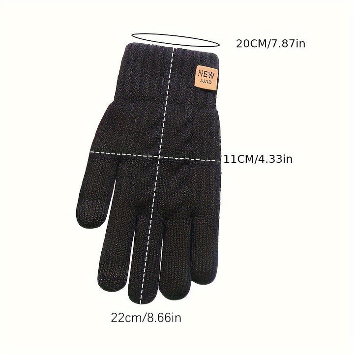 FLEECE-LINED KNIT GLOVES