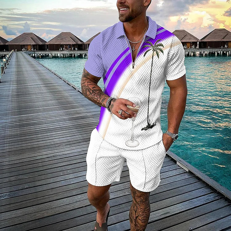 MAX | TROPICANA POLOSHIRT & SHORTS SET