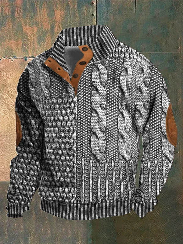 EVANDER | PATCHWORK KNIT SWEATER