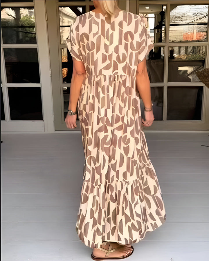 COLETTE | LOOSE DRESS WITH V-NECK