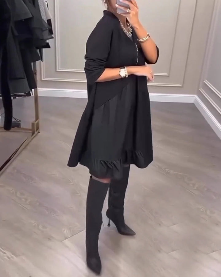 CLARISSA | ARTISTIC V-NECK DRESS