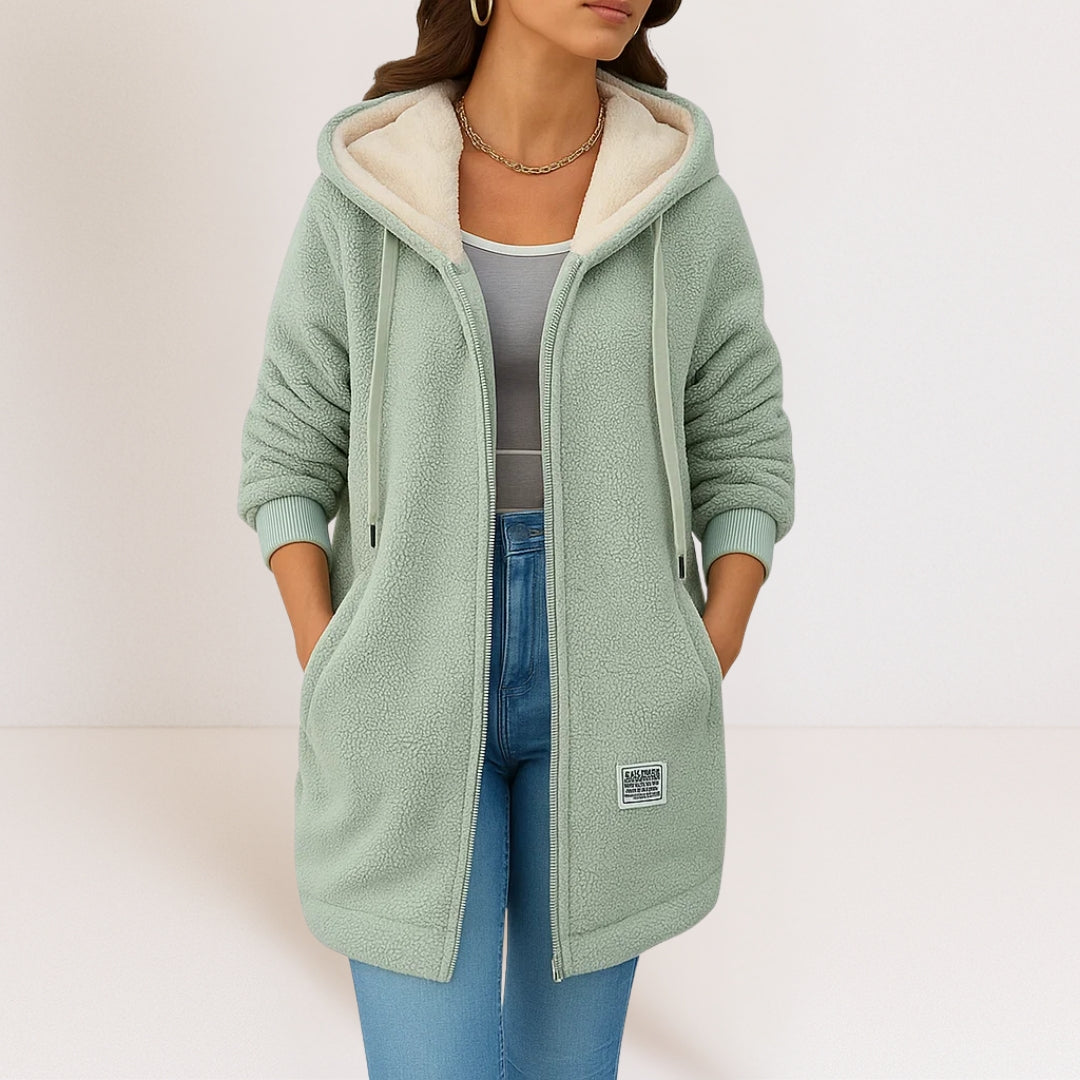 LUCY | COSY HOODED FLEECE COAT