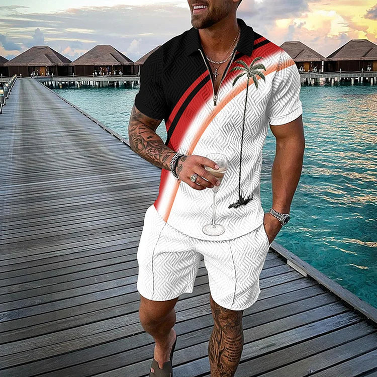 MAX | TROPICANA POLOSHIRT & SHORTS SET