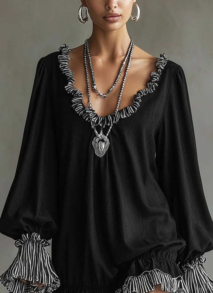 GILLIAN | FAUX SUEDE RUFFLE MINI DRESS