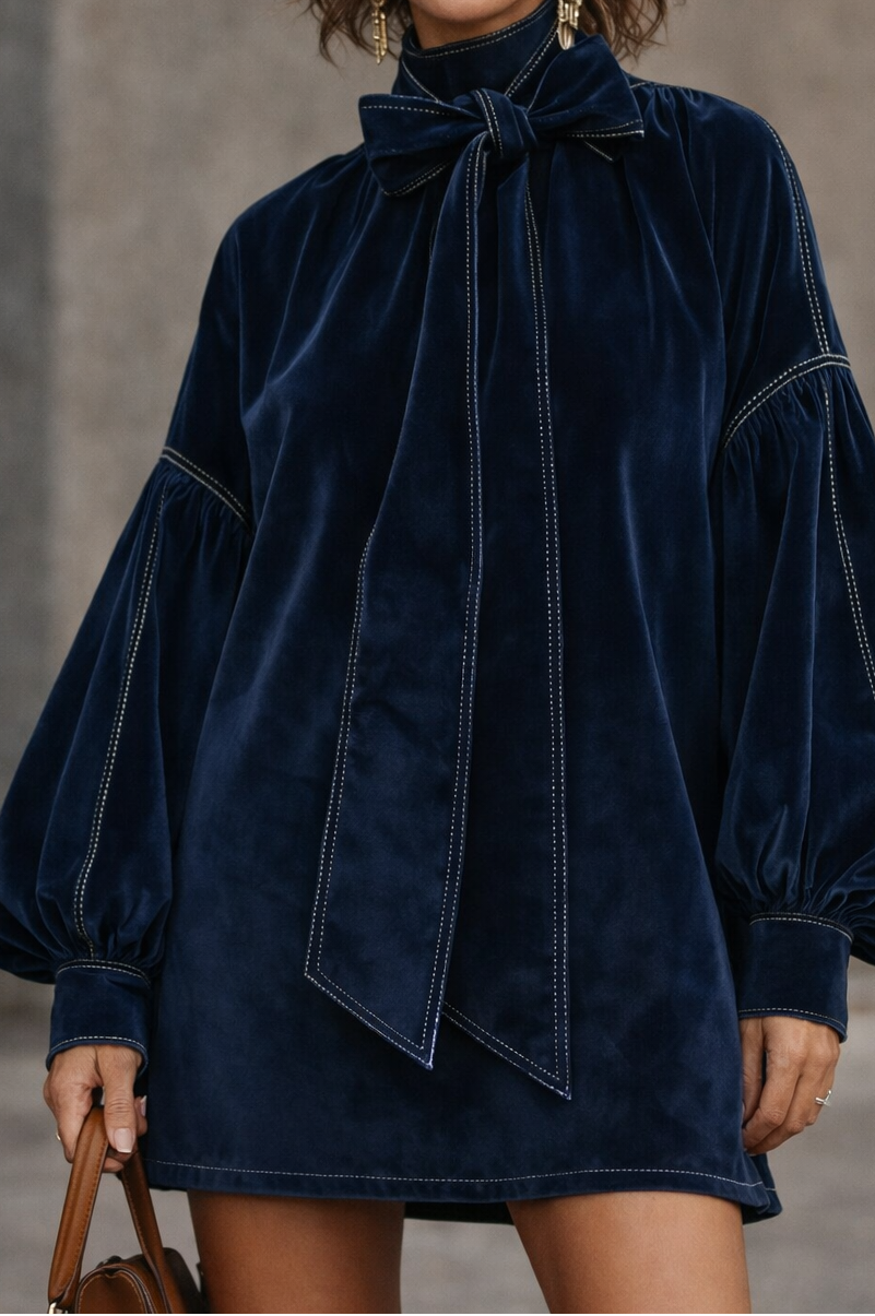 OCTAVIA | ELEGANT VELVET MINI DRESS