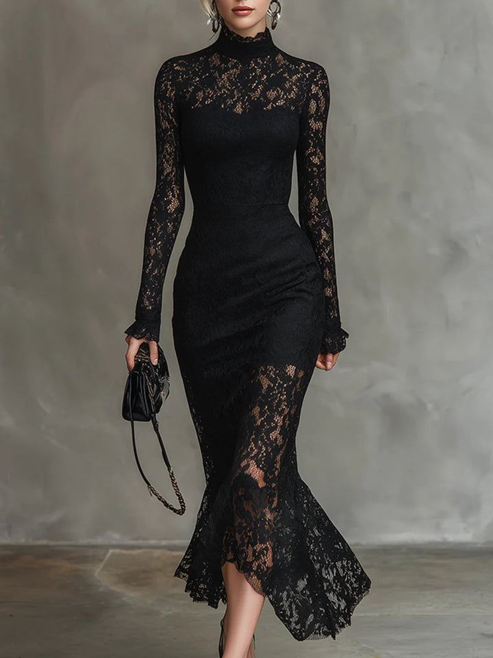 CAMILLA | STRETCH LACE FISHTAIL MAXI DRESS