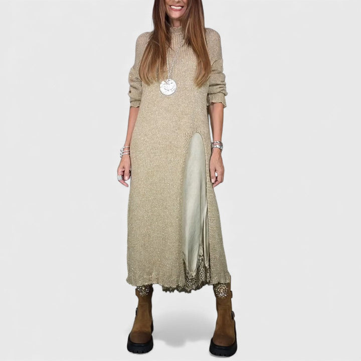 MIREYA | ELEGANT LONG KNIT DRESS