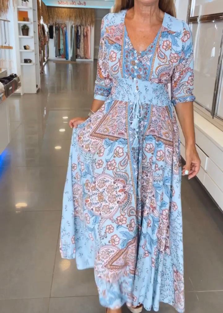 MARGOT | ELEGANT V-NECK SUMMER DRESS