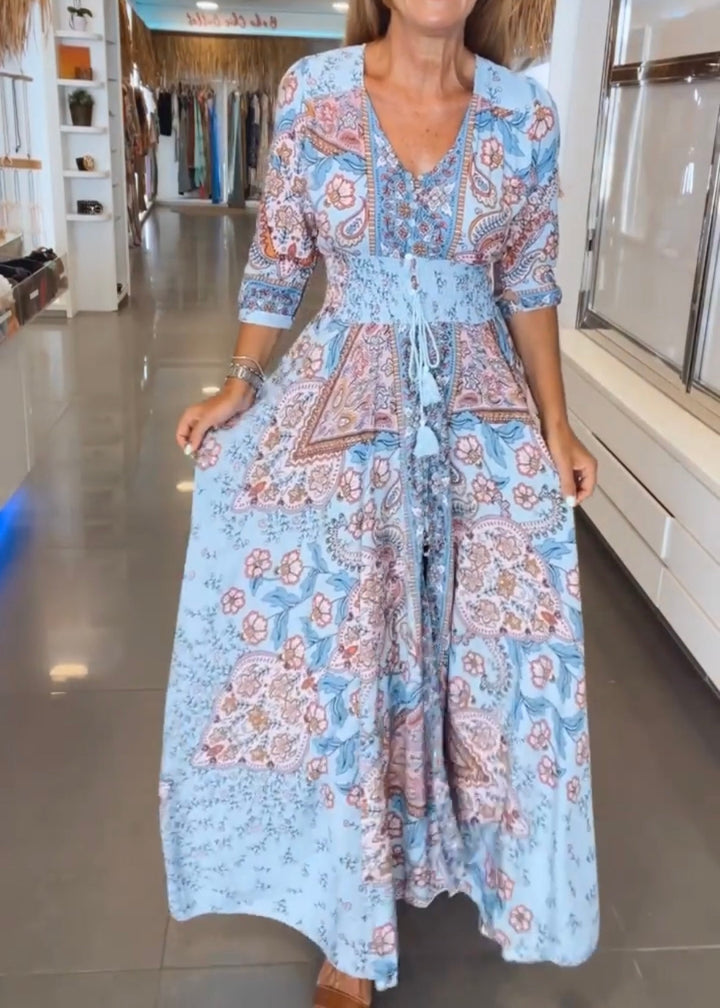 MARGOT | ELEGANT V-NECK SUMMER DRESS