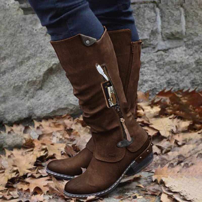 DEBORAH | VEGAN LEATHER POCKET BOOTS