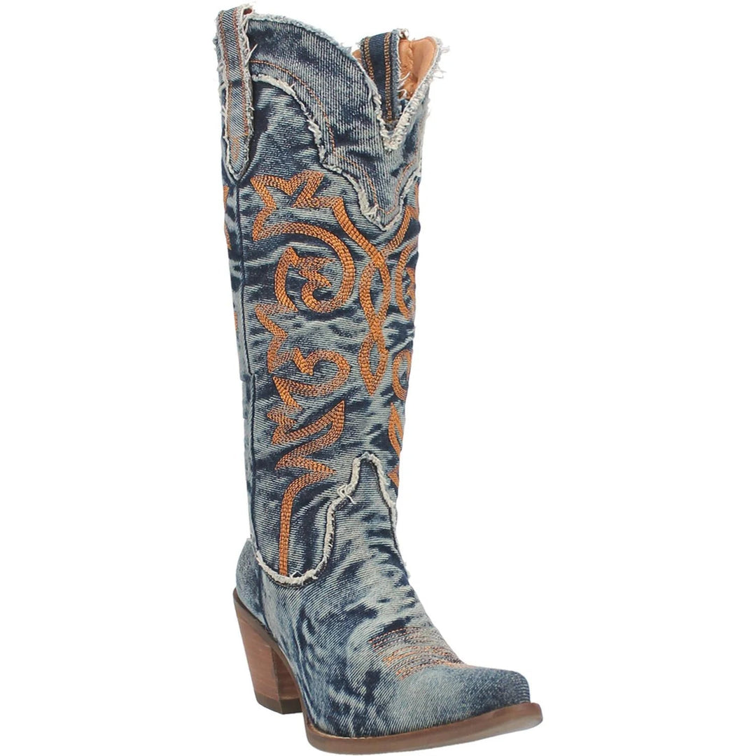 ELOISE | DENIM WESTERN COWBOY BOOTS
