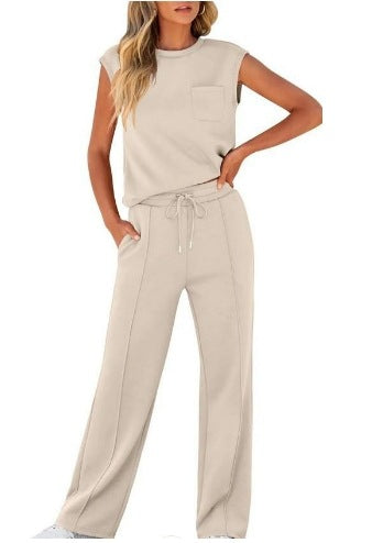 CYNTHIA | CAP SLEEVE TOP AND TROUSERS SET