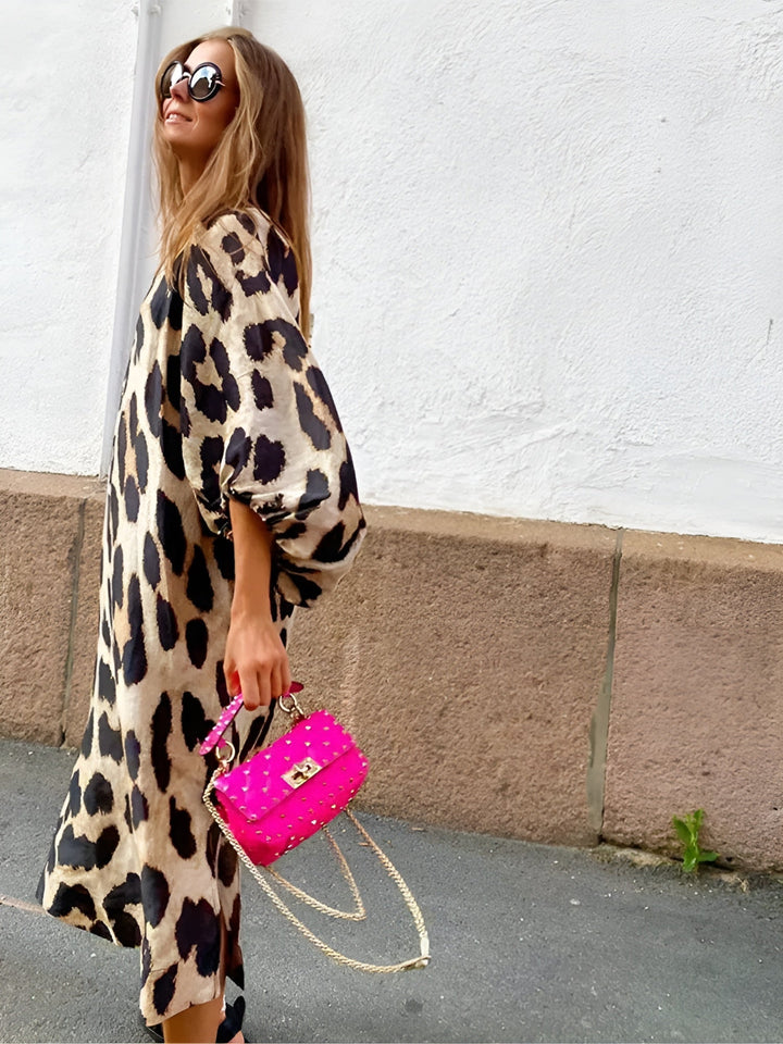 SILVIE | BOLD AND ELEGANT LEOPARD DRESS
