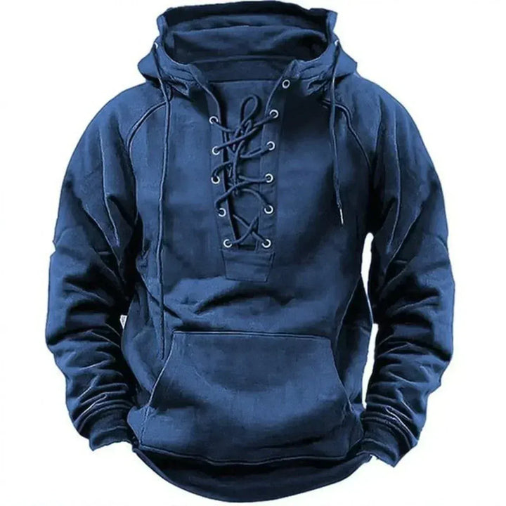 EDMUND | LACE-UP HOODIE