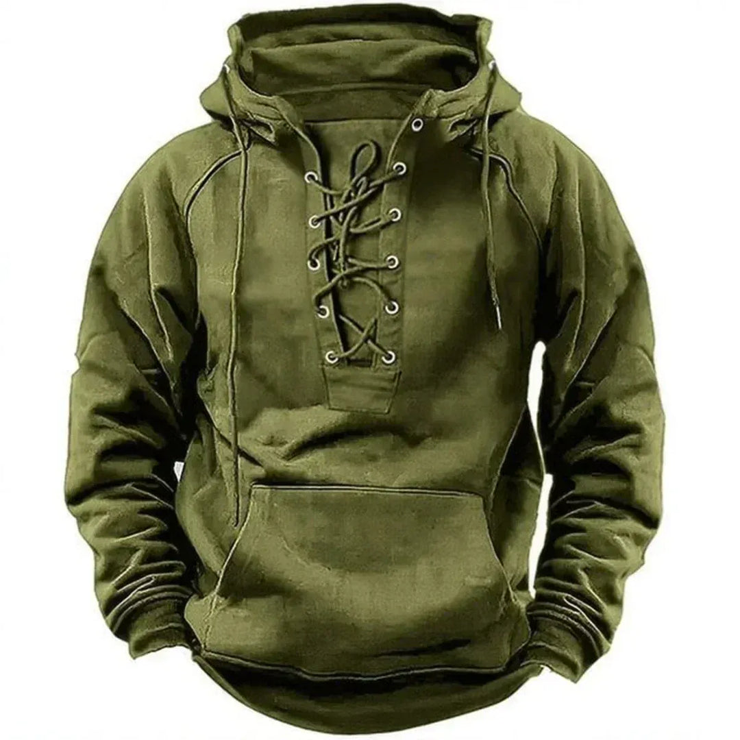 EDMUND | LACE-UP HOODIE