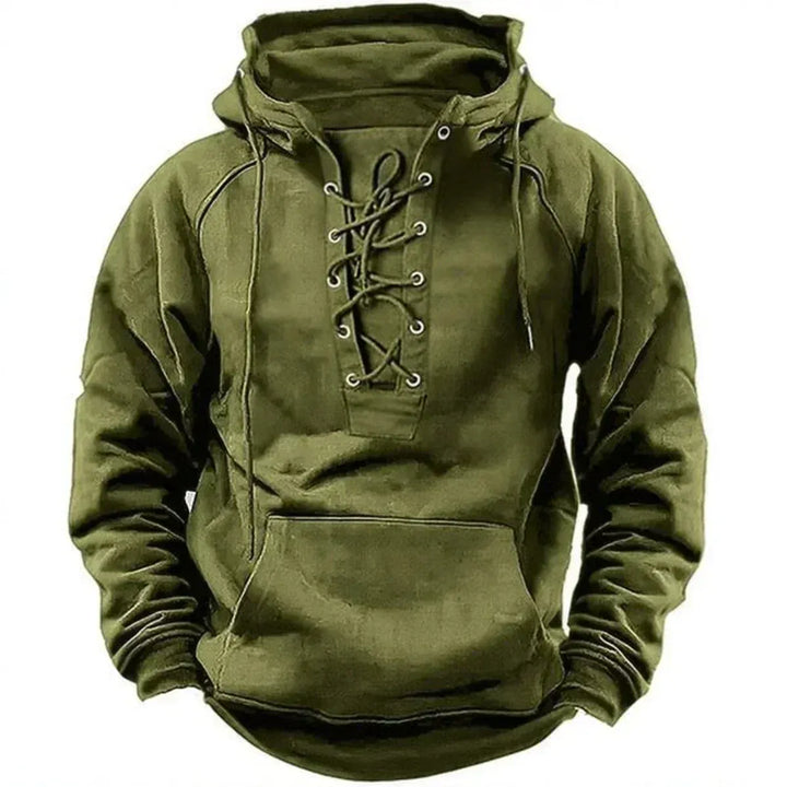 EDMUND | LACE-UP HOODIE