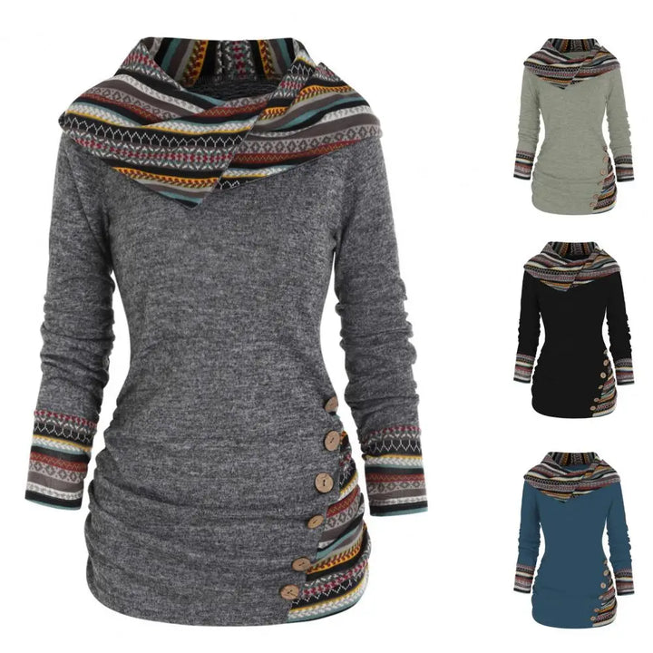 FLORENCE | TRIBAL HOODED PULLOVER