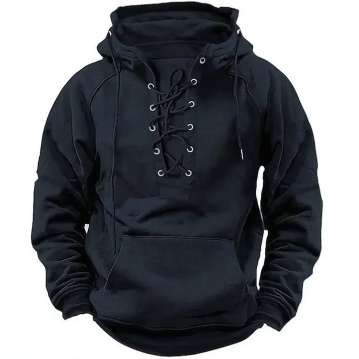 EDMUND | LACE-UP HOODIE