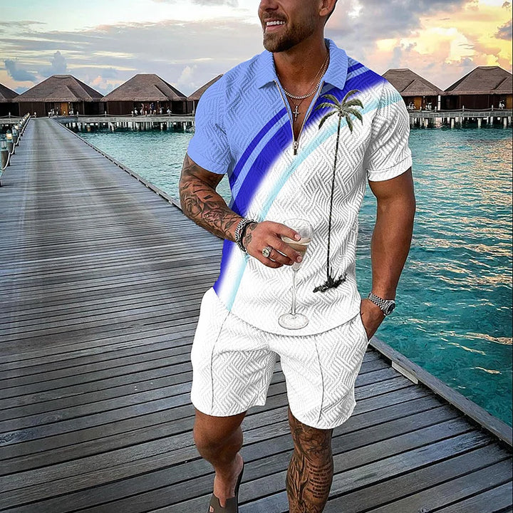 MAX | TROPICANA POLOSHIRT & SHORTS SET
