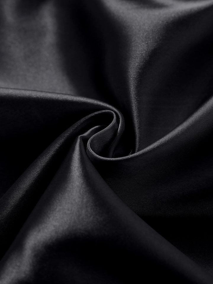 JULIETTE | 4-PIECE SOLID SATIN PAJAMA MID-SLEEVE ROBE SET