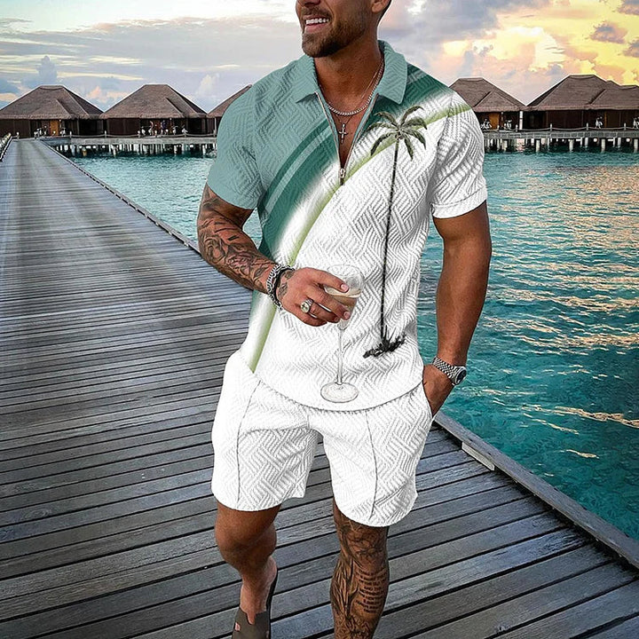 MAX | TROPICANA POLOSHIRT & SHORTS SET