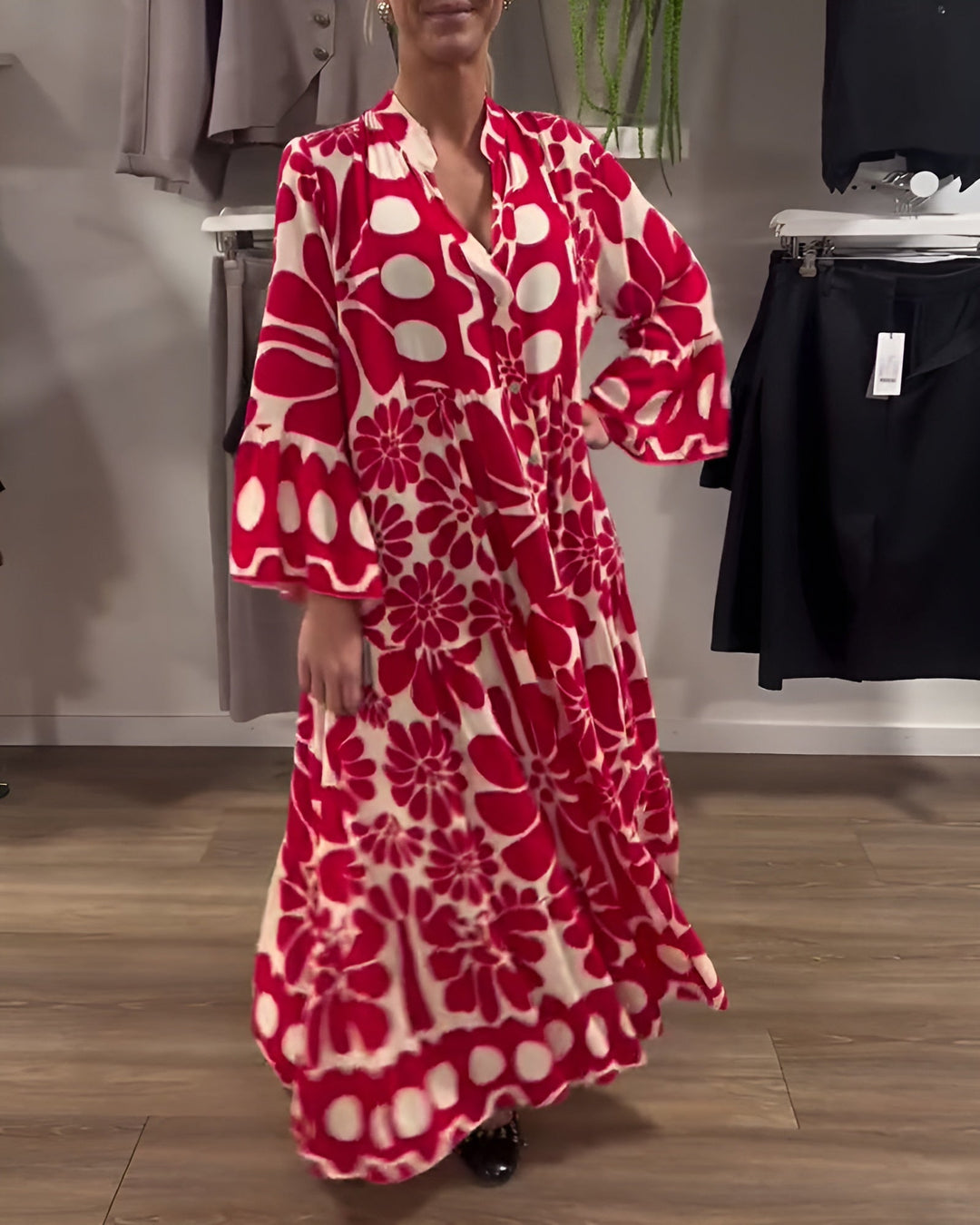 MARIELLE | ELEGANT MAXI DRESS WITH PRINT