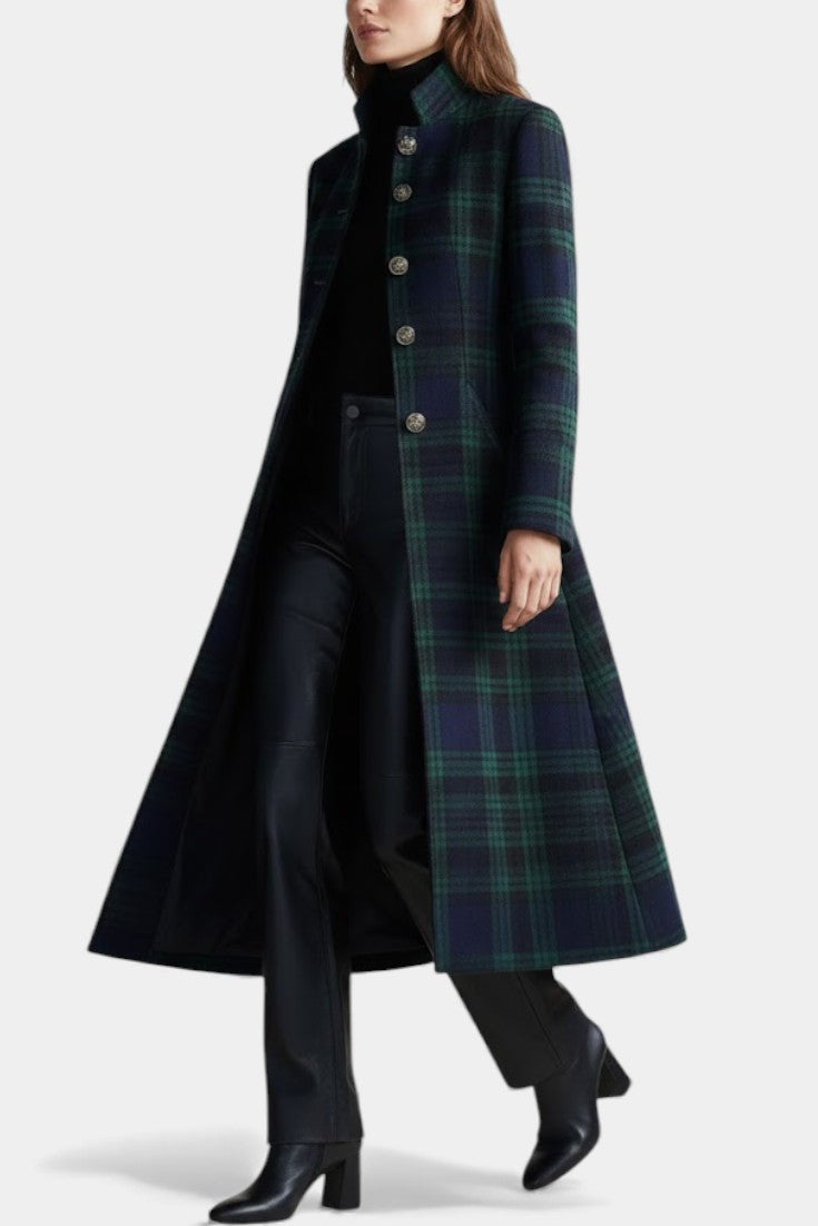 MILLICENT | ELEGANT PLAID WINTER COAT